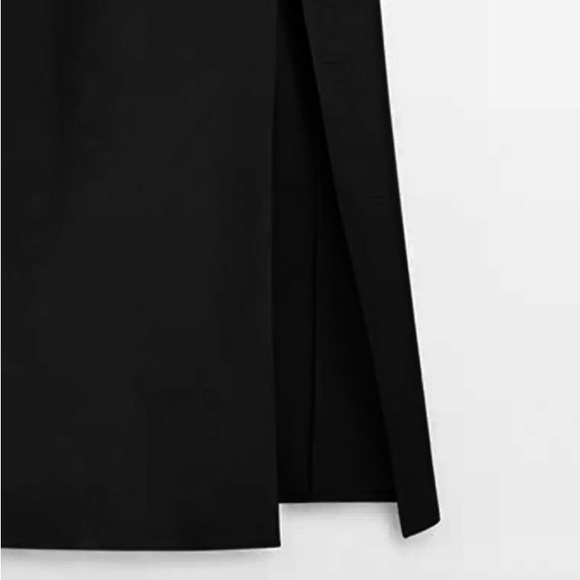 NWT Massimo Dutti Classic Black Long Sleeve Maxi Dress - Picture 6 of 6